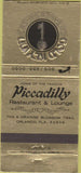 Matchbook Cover - Piccadilly Restaurant Orlando FL 30 Strike