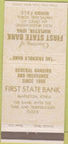 Matchbook Cover - First State Bank Mapleton Smithland IA 30 Strike