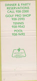 Matchbook Cover - Westwood Country Club Vienna VA 30 Strike