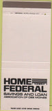 Matchbook Cover - Home Federal Savings Loan 30 Strike