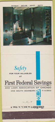 Matchbook Cover - First Federal Savings Chicago IL 30 Strike