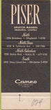 Matchbook Cover - Piser Memorial Funeral Chapels Skokie IL 30 Strike