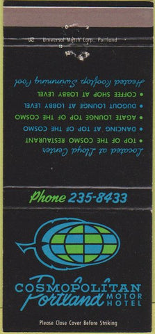 Matchbook Cover - Cosmopolitan Motor Hotel Portland OR? ME? 30 Strike