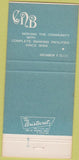 Matchbook Cover - Carlinville National Bank Carlinville IL 30 Strike