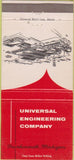 Matchbook Cover - Universal Engineering Co Frankenmuth MI 30 Strike
