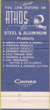 Matchbook Cover - Athos Steel Aluminum Philadelphia PA 30 Strike