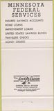 Matchbook Cover - Minnesota Federal Savings St Paul Minneapolis MN 30 Strike