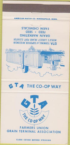 Matchbook Cover - GTA Coop Farmers Union Grain ST Paul MN 30 Strike