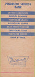 Matchbook Cover - Penobscot Savings Bank Bangor ME 30 Strike