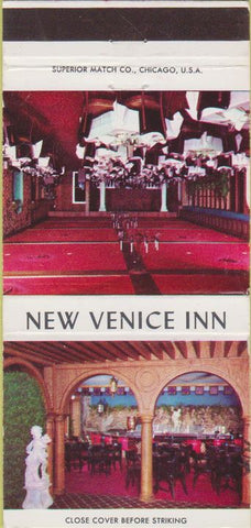 Matchbook Cover - New Venice Inn Omaha NE 30 Strike