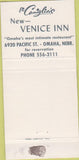Matchbook Cover - New Venice Inn Omaha NE 30 Strike