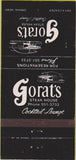 Matchbook Cover - Gorat's Steak House Omaha NE black 30 Strike