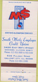 Matchbook Cover - South Works Credit Union Chicago Calumet City IL 30 Strike
