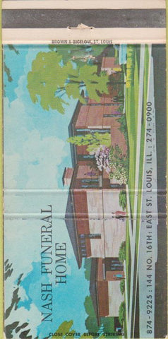 Matchbook Cover - Nash Funeral Home St Louis IL 30 Strike