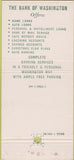 Matchbook Cover - Bank of Washington MO 30 Strike