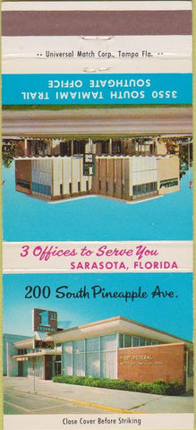 Matchbook Cover - First Federal Savings Sarasota FL 30 Strike