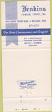Matchbook Cover - Jenkins Funeral Home Westlake OH 30 Strike