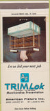 Matchbook Cover - Trimlock Merchandise Displays Fixtures ST Louis MO 30 Strike