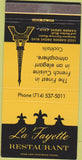 Matchbook Cover - Le Fayette Restaurant Graden Grove CA 30 Strike