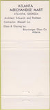 Matchbook Cover - Ginswanger Glass Atlanta GA Merchandise Mart 30 Strike