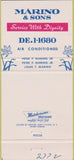 Matchbook Cover - Marino Sons Funeral Home Providence RI 30 Strike