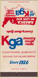 Matchbook Cover - KGA Country Music Radio Spokane WA Paul Harvey 30 Strike