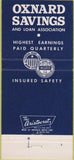 Matchbook Cover - Oxnard Savings Loan CA 30 Strike