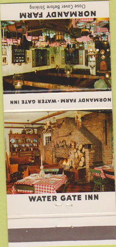 Matchbook Cover - Water Gate Inn Normandy Farm Washington DC Potomac 30 Strike