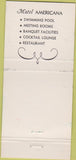 Matchbook Cover - Motel Americana Greensburg PA WORN 30 Strike
