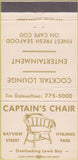 Matchbook Cover - Captain's Chair West Yarmouth MA? 30 Strike