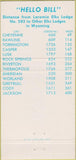 Matchbook Cover - The Lantern Room Elks Club Laramie WY 1964 30 Strike
