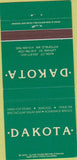 Matchbook Cover - Dakota Restaurant Avon CT Latham NY Pittsfield MA 30 Strike