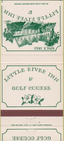 Matchbook Cover - Little River Inn Golf Course Mendocino CA 30 Strike