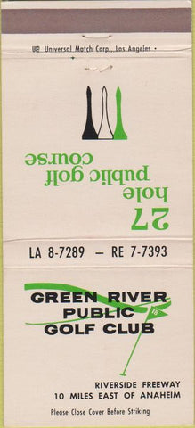Matchbook Cover - Green River Golf Club Anaheim CA 30 Strike