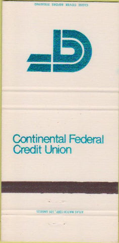 Matchbook Cover - Continental Federal Credit Union El Segundo CA 30 Strike