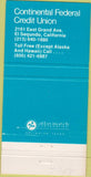 Matchbook Cover - Continental Federal Credit Union El Segundo CA 30 Strike