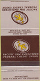 Matchbook Cover - Pacific IBM Credit Union San Jose CA 30 Strike