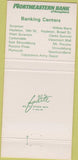Matchbook Cover - Northeastern Bank Scranton Plymouth Carbondale PA 30 Strike