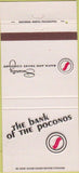 Matchbook Cover - Bank of the Poconos Stroudsburg Milford PA 30 Strike