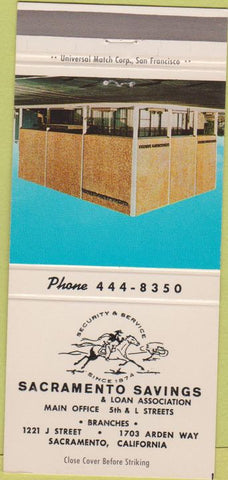 Matchbook Cover - Sacramento Savings Loan CA 30 Strike