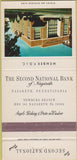 Matchbook Cover - Second National Bank Nazareth PA 30 Strike
