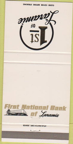 Matchbook Cover - 1st National Bank of Laramie WY 30 Strike