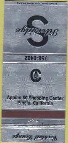 Matchbook Cover - Silveridge Cocktail Lounge Pinole CA 30 Strike