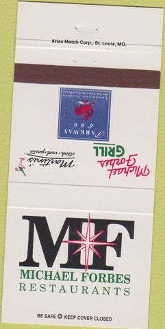 Matchbook Cover - Michael Forbes Restaurants Kansas City MO Leawood 30 Strike