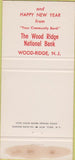 Matchbook Cover - Wood Ridge National Bank NJ Christmas 30 Strike