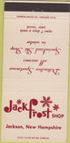 Matchbook Cover - Jack Frost Shop Jackson NH Ski Shop 30 Strike