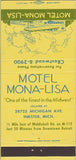 Matchbook Cover - Motel Mona Lisa Inkster MI 30 Strike