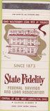 Matchbook Cover - State Fidelity Federal Savings West Carrollton OH 30 Strike