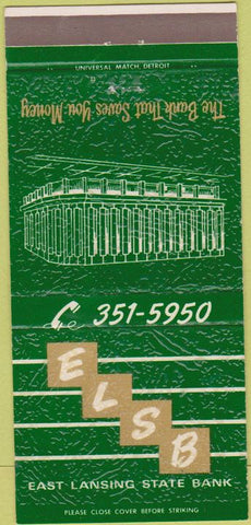Matchbook Cover - East Lansing State Bank MI 30 Strike