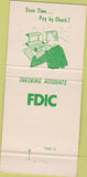 Matchbook Cover - East Lansing State Bank MI 30 Strike